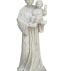 Saint Anthony, in white marble