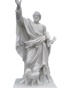 Statue of Saint Peter in white marble