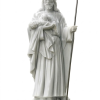Statue of Jesus with a lamb, in white marble