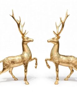 Two deer made of pure bronze