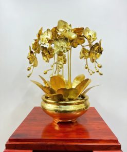An orchid planter made of pure bronze
