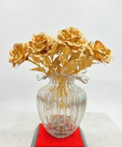 A rose vase made of pure bronze