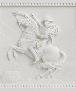 Relief of Emperor Napoleon, white marble